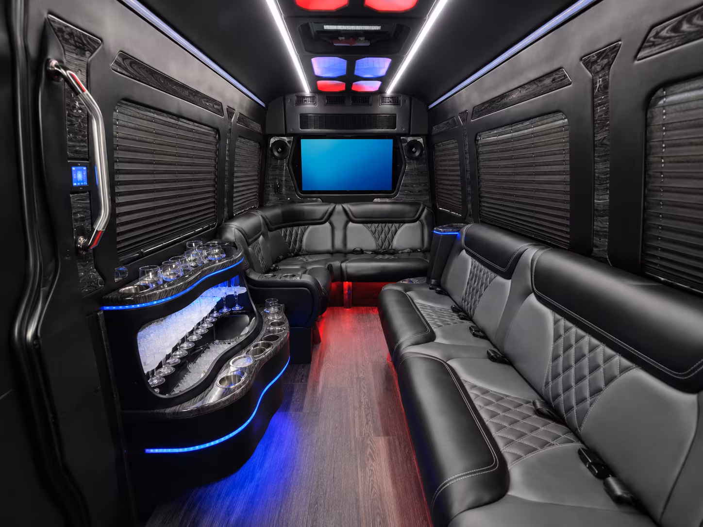inglewood 40 passenger party bus interior